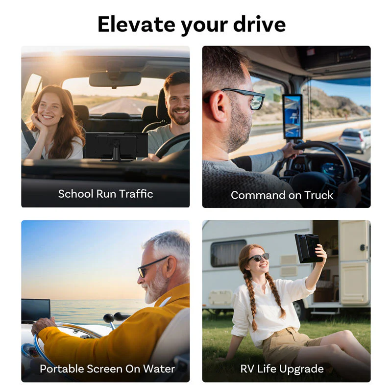 🍃11.4" Portable Touch Screen Car GPS Navigator🍃Limited Time: Free CD Mounting Metal Sheet!🍃 4K Ultra HD LCD Car Display, Wireless CarPlay & Android Auto, Worldwide Map Support, USB Plug and Play Car Entertainment System with 1 Year Warranty